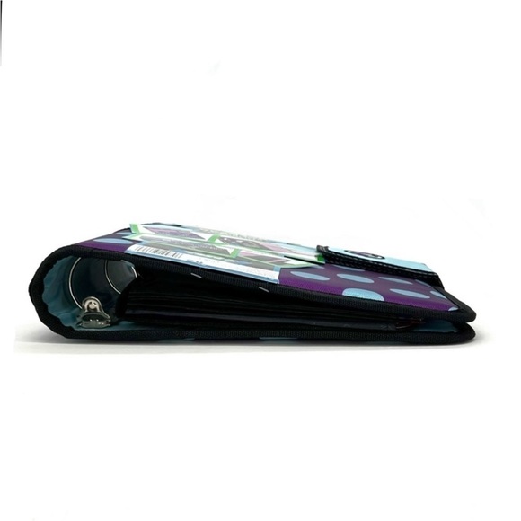 Case-It “The Open Tab” 2” Three Ring Binder Purple with Blue Polka Dots New NWT - Picture 5 of 6